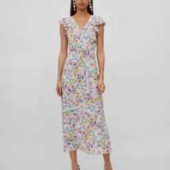 Vila RUCHES MAXI JURK 9 Vila RUCHES MAXI JURK -Goedkope Fraaie Mod Winkel 14084713 SnowWhite 1018502 005