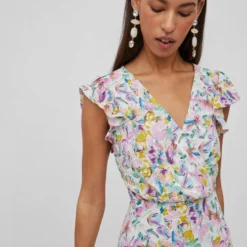 Vila RUCHES MAXI JURK 8 Vila RUCHES MAXI JURK -Goedkope Fraaie Mod Winkel 14084713 SnowWhite 1018502 006