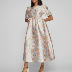 Vila GEBLOEMDE MIDI JURK 9 Vila GEBLOEMDE MIDI JURK -Goedkope Fraaie Mod Winkel 14084789 MistyRose 1019213 005