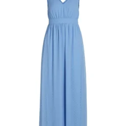 Vila STRIK AAN DE ACHTERKANT MAXI JURK 11 Vila STRIK AAN DE ACHTERKANT MAXI JURK -Goedkope Fraaie Mod Winkel 14085141 AzureBlue 001