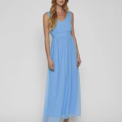Vila STRIK AAN DE ACHTERKANT MAXI JURK