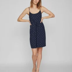 Vila STRAP MINI JURK 9 Vila STRAP MINI JURK -Goedkope Fraaie Mod Winkel 14085166 NavyBlazer 1033391 005