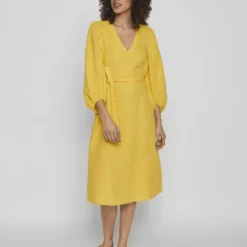 Vila V-HALS MIDI JURK -Goedkope Fraaie Mod Winkel 14085223 SolarPower 005