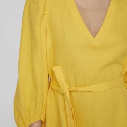 Vila V-HALS MIDI JURK -Goedkope Fraaie Mod Winkel 14085223 SolarPower 006