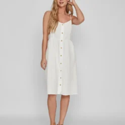 Vila STRAP KNIELENGTE JURK