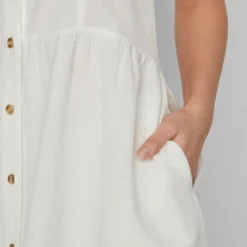 Vila STRAP KNIELENGTE JURK 10 Vila STRAP KNIELENGTE JURK -Goedkope Fraaie Mod Winkel 14085281 SnowWhite 007