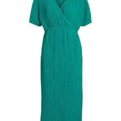 Vila GEPLOOID MIDI JURK -Goedkope Fraaie Mod Winkel 14085333 Alhambra 001