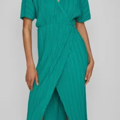 Vila GEPLOOID MIDI JURK -Goedkope Fraaie Mod Winkel 14085333 Alhambra 007