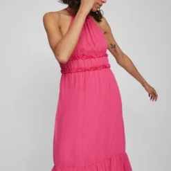 Vila HALTERNEK MIDI JURK 8 Vila HALTERNEK MIDI JURK -Goedkope Fraaie Mod Winkel 14085382 PinkYarrow 006