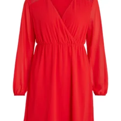 Vila PETITE - KANT KORTE JURK 11 Vila PETITE - KANT KORTE JURK -Goedkope Fraaie Mod Winkel 14085583 MarsRed 001