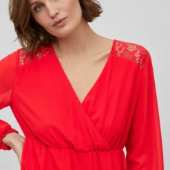 Vila PETITE - KANT KORTE JURK 8 Vila PETITE - KANT KORTE JURK -Goedkope Fraaie Mod Winkel 14085583 MarsRed 006