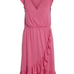 Vila RUCHES KORTE JURK 10 Vila RUCHES KORTE JURK -Goedkope Fraaie Mod Winkel 14085633 FandangoPink 001