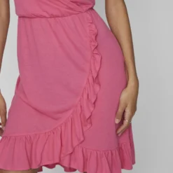 Vila RUCHES KORTE JURK 8 Vila RUCHES KORTE JURK -Goedkope Fraaie Mod Winkel 14085633 FandangoPink 006