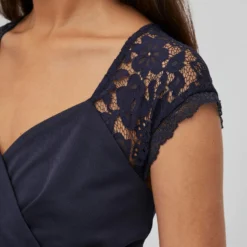Vila KANTEN BODYCON JURK -Goedkope Fraaie Mod Winkel 14085670 NavyBlazer 1024500 007