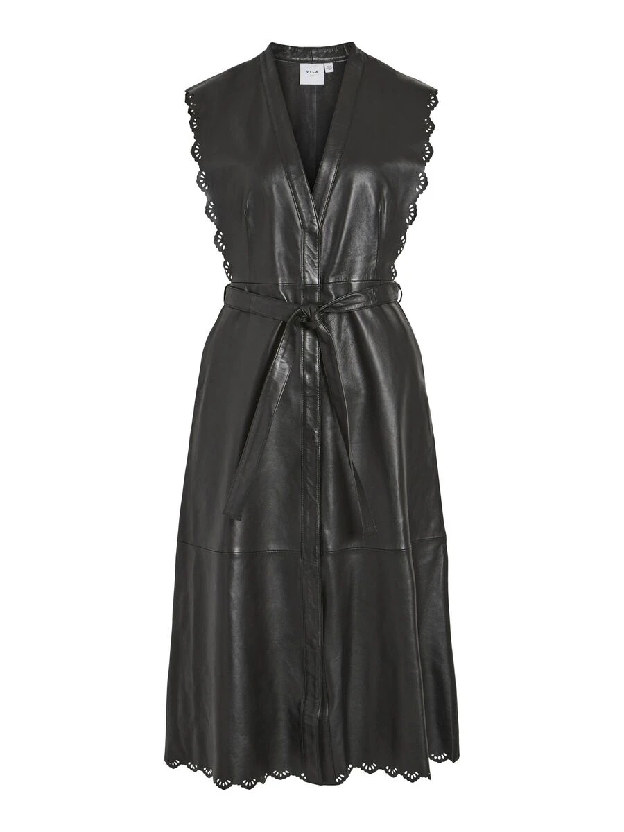 Vila MOUWLOOS LEER MIDI JURK 6 Vila MOUWLOOS LEER MIDI JURK - Afbeelding 6