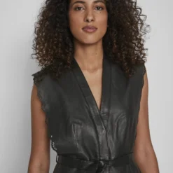 Vila MOUWLOOS LEER MIDI JURK 8 Vila MOUWLOOS LEER MIDI JURK -Goedkope Fraaie Mod Winkel 14085800 Black 006