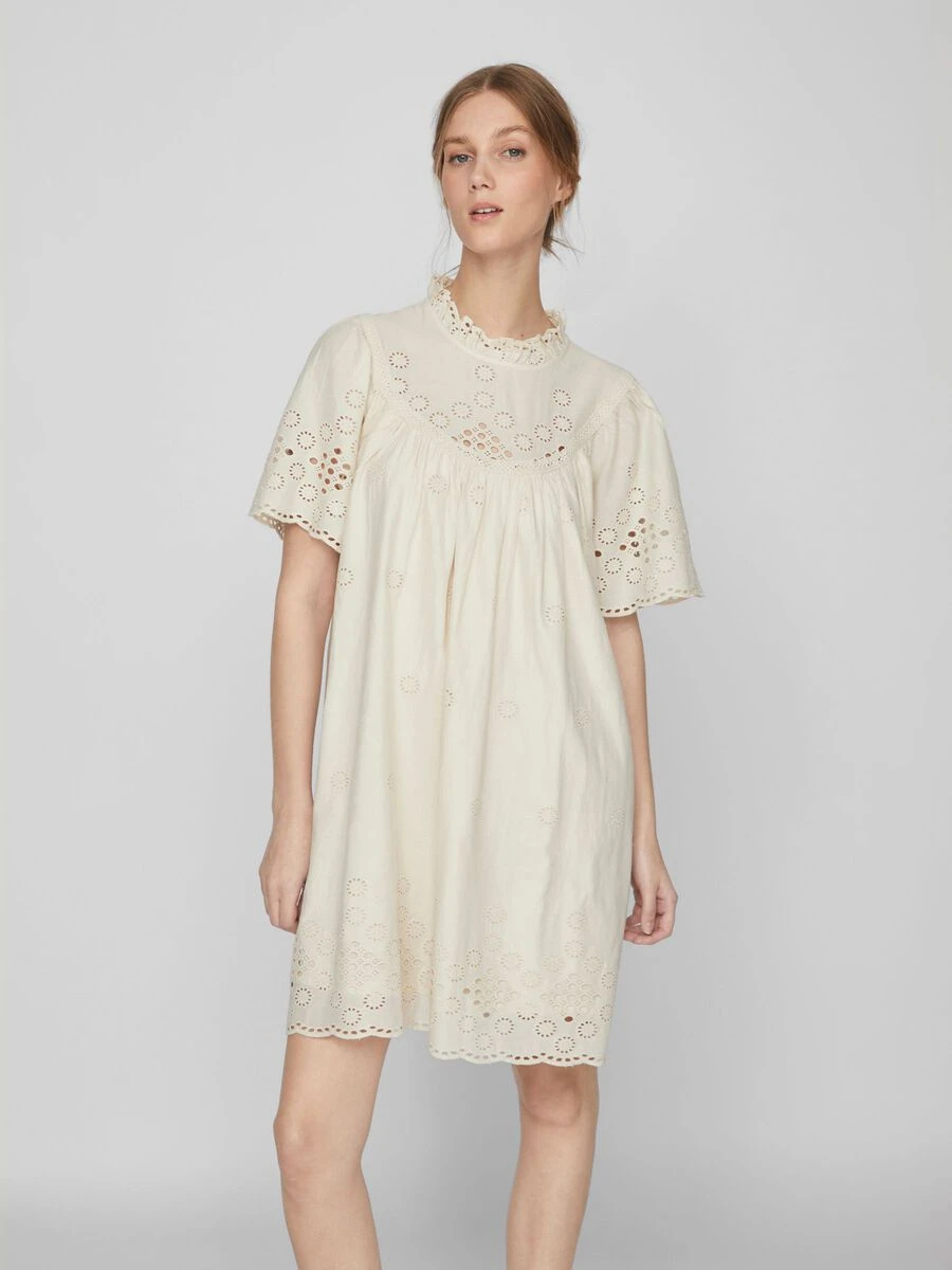 Vila GEDETAILLEERDE JURK MET KORTE MOUWEN 1 Vila GEDETAILLEERDE JURK MET KORTE MOUWEN