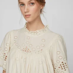 Vila GEDETAILLEERDE JURK MET KORTE MOUWEN 10 Vila GEDETAILLEERDE JURK MET KORTE MOUWEN -Goedkope Fraaie Mod Winkel 14085921 Birch 007