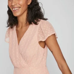 Vila OPEN RUG KORTE JURK -Goedkope Fraaie Mod Winkel 14085952 MistyRose 006