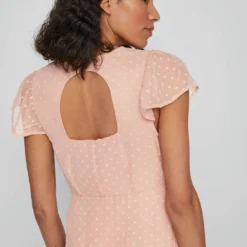 Vila OPEN RUG KORTE JURK -Goedkope Fraaie Mod Winkel 14085952 MistyRose 007