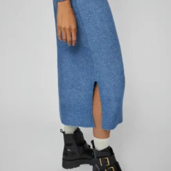 Vila TALL - GEBREIDE JURK -Goedkope Fraaie Mod Winkel 14086265 FederalBlue 1031149 006