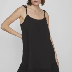 Vila STRAP KORTE JURK -Goedkope Fraaie Mod Winkel 14086507 Black 006
