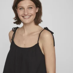 Vila STRAP KORTE JURK -Goedkope Fraaie Mod Winkel 14086507 Black 007