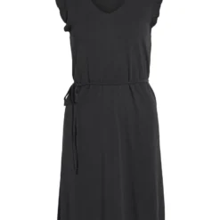 Vila RUCHES JURK MET KORTE MOUWEN 10 Vila RUCHES JURK MET KORTE MOUWEN -Goedkope Fraaie Mod Winkel 14086518 Black 001