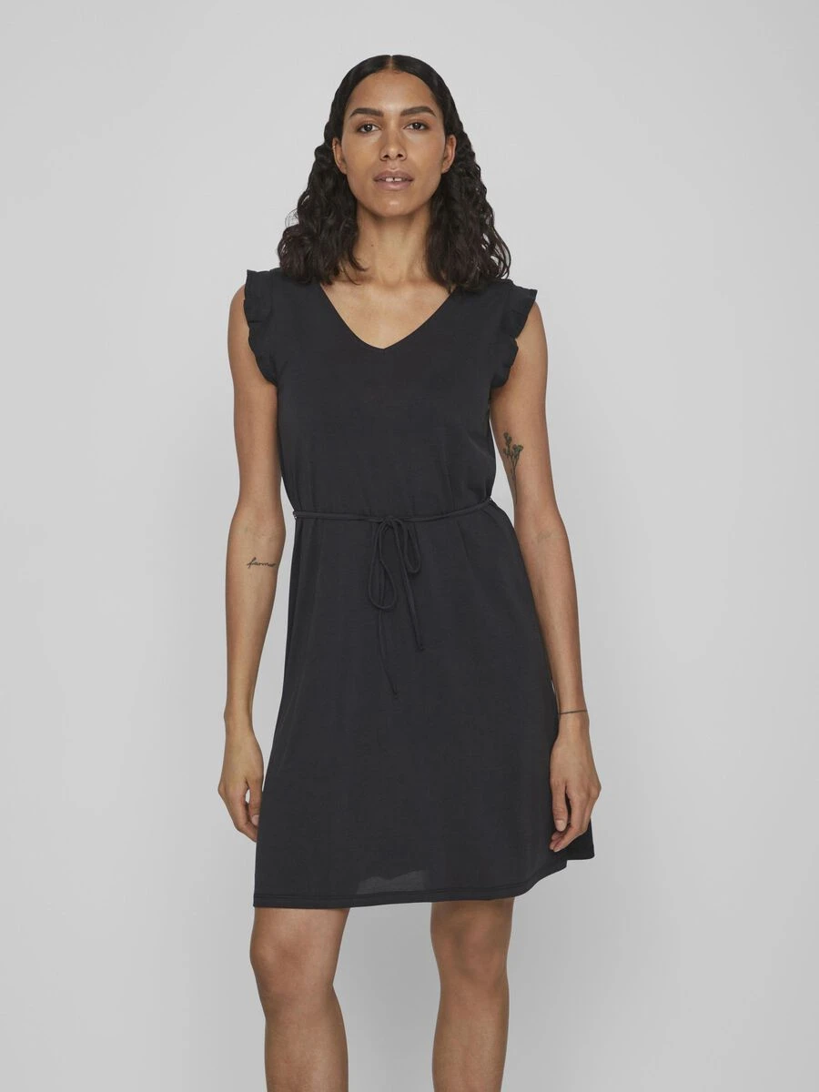 Vila RUCHES JURK MET KORTE MOUWEN 1 Vila RUCHES JURK MET KORTE MOUWEN