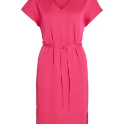 Vila PETITE - KORTE MOUWEN MIDI JURK -Goedkope Fraaie Mod Winkel 14086808 PinkYarrow 001