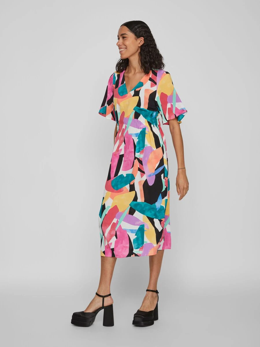 Vila GRAFISCH BEDRUKTE MIDI JURK 4 Vila GRAFISCH BEDRUKTE MIDI JURK - Afbeelding 4