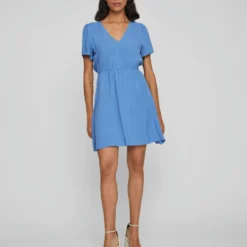 Vila V-HALS JURK MET KORTE MOUWEN