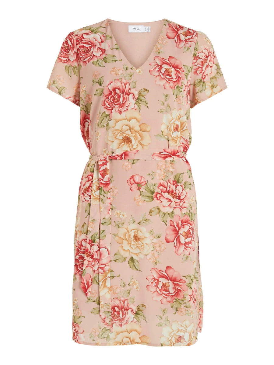 Vila KNOOPRIEM IN DE TAILLE JURK MET KORTE MOUWEN 6 Vila KNOOPRIEM IN DE TAILLE JURK MET KORTE MOUWEN - Afbeelding 6