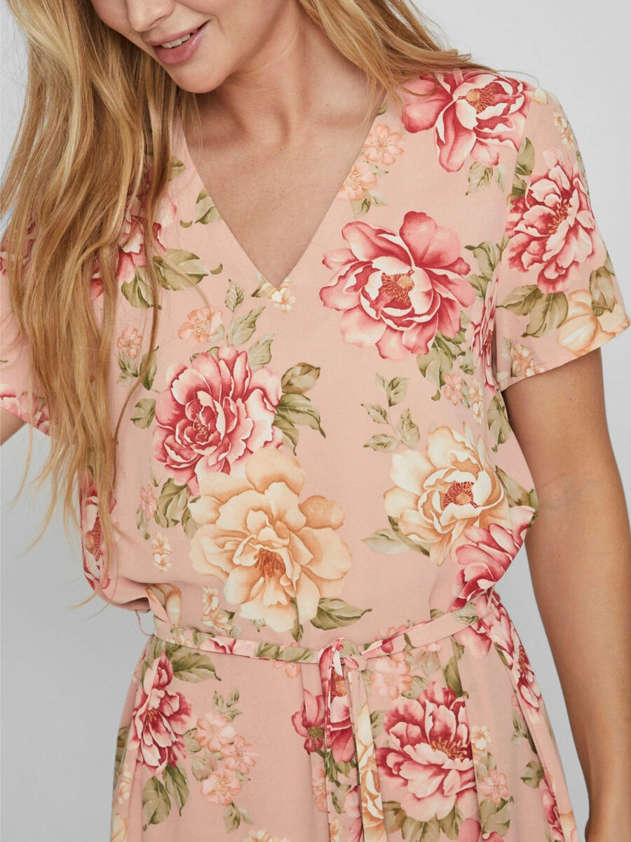 Vila KNOOPRIEM IN DE TAILLE JURK MET KORTE MOUWEN 5 Vila KNOOPRIEM IN DE TAILLE JURK MET KORTE MOUWEN - Afbeelding 5