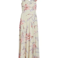 Vila GEBLOEMDE MAXI JURK -Goedkope Fraaie Mod Winkel 14087262 Birch 1038945 001