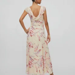 Vila GEBLOEMDE MAXI JURK -Goedkope Fraaie Mod Winkel 14087262 Birch 1038945 004