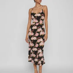 Vila GEBLOEMD BANDJE MIDI JURK 9 Vila GEBLOEMD BANDJE MIDI JURK -Goedkope Fraaie Mod Winkel 14087269 Black 1038947 005