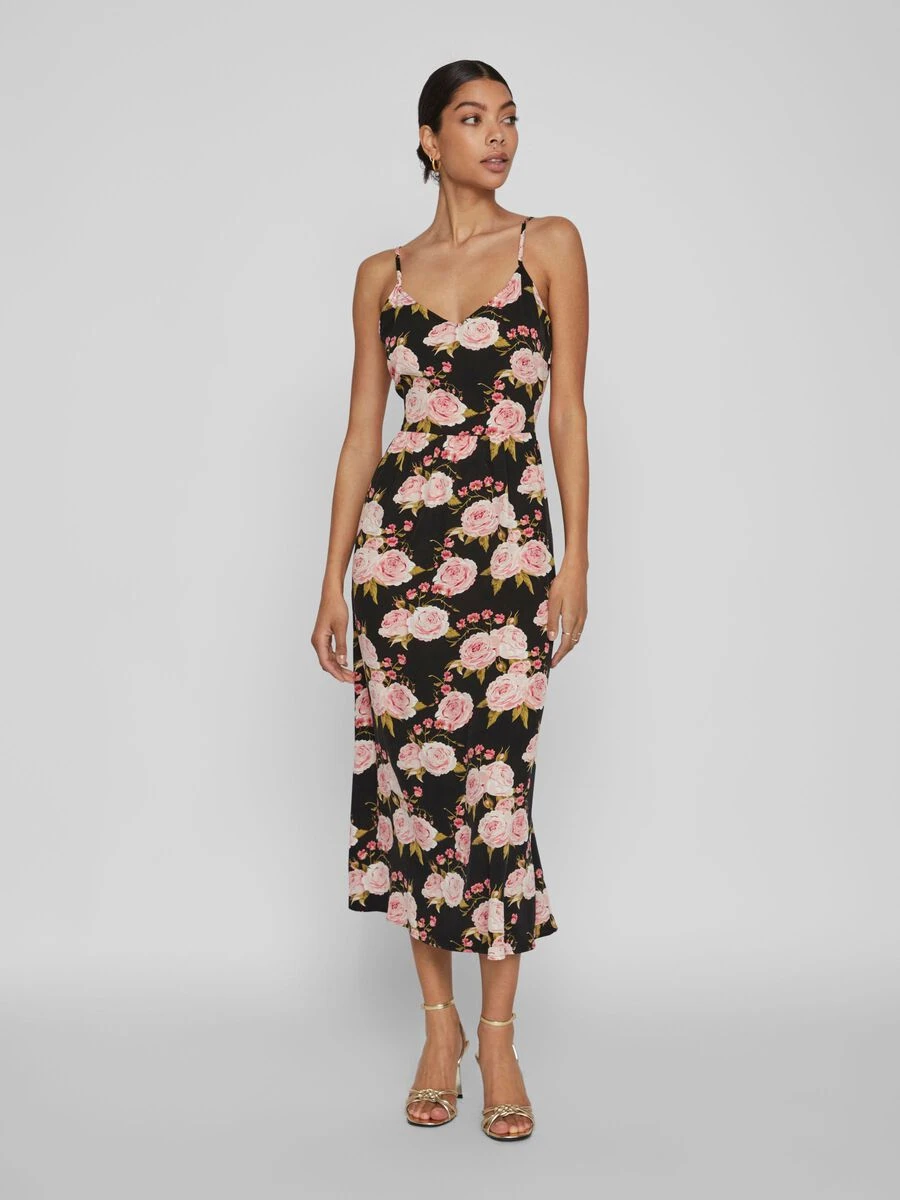 Vila GEBLOEMD BANDJE MIDI JURK 4 Vila GEBLOEMD BANDJE MIDI JURK - Afbeelding 4