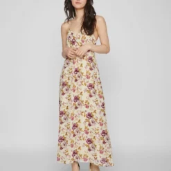 Vila PETITE - BANDJES MAXI JURK -Goedkope Fraaie Mod Winkel 14087288 Birch 1038972 005