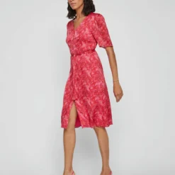 Vila PETITE - MIDI JURK -Goedkope Fraaie Mod Winkel 14087294 PinkYarrow 1038975 005