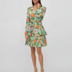 Vila TALL - JURK MET LANGE MOUWEN -Goedkope Fraaie Mod Winkel 14087297 JadeLime 1038978 005