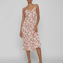 Vila KNOOPRIEM IN DE TAILLE MOUWLOZE JURK