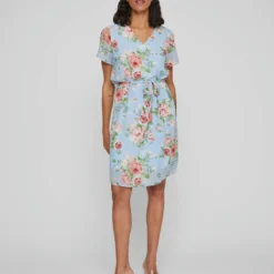 Vila TALL - GEBLOEMD KORTE JURK 9 Vila TALL - GEBLOEMD KORTE JURK -Goedkope Fraaie Mod Winkel 14087400 KentuckyBlue 1039328 005