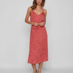 Vila GEKNOOPT BANDJE MIDI JURK -Goedkope Fraaie Mod Winkel 14087799 AdrenalineRush 1042388 005