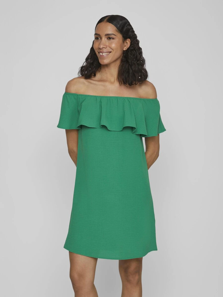 Vila KORTE OFF-SHOULDER JURK 1 Vila KORTE OFF-SHOULDER JURK