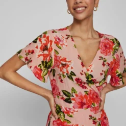 Vila WIKKEL MIDI JURK 8 Vila WIKKEL MIDI JURK -Goedkope Fraaie Mod Winkel 14089512 MistyRose 1058014 006