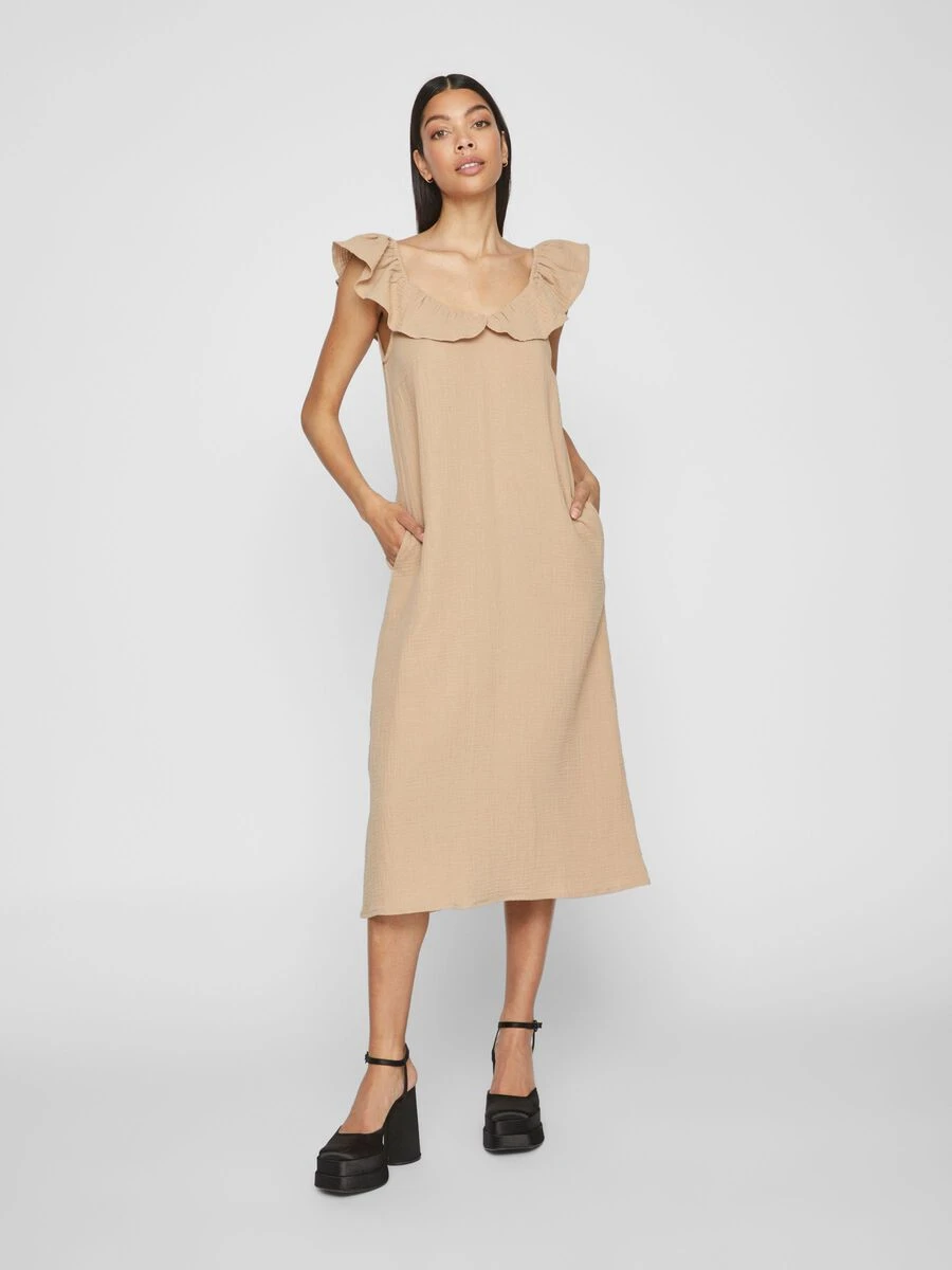 Vila MOUWLOOS MIDI JURK 4 Vila MOUWLOOS MIDI JURK - Afbeelding 4