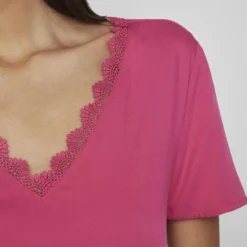 Vila RIEM MINI JURK -Goedkope Fraaie Mod Winkel 14090960 PinkYarrow 007